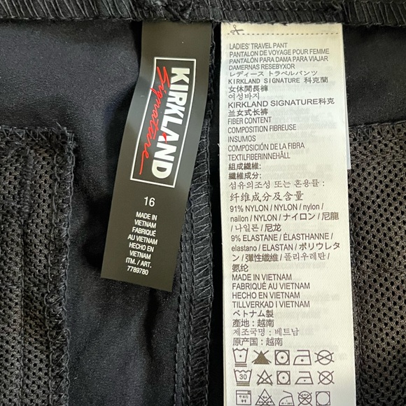NWT Kirkland Womens Travel Pants, Black, Size 16 - Picture 6 of 7
